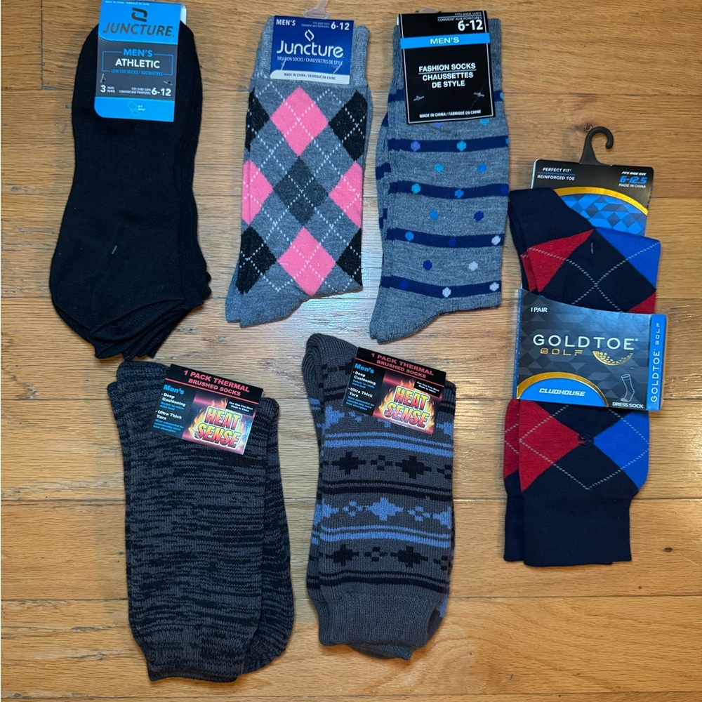 Gold Toe + Variety Men's Socks (6 pairs)